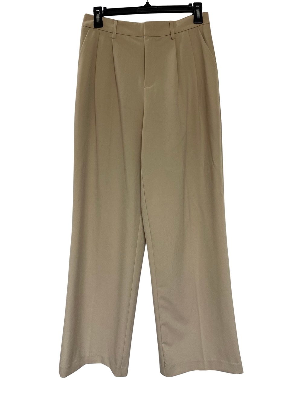 Joie Tan Wide Leg Pleated Trouser Pants Sz 2 Quiet Luxury Office Workwear